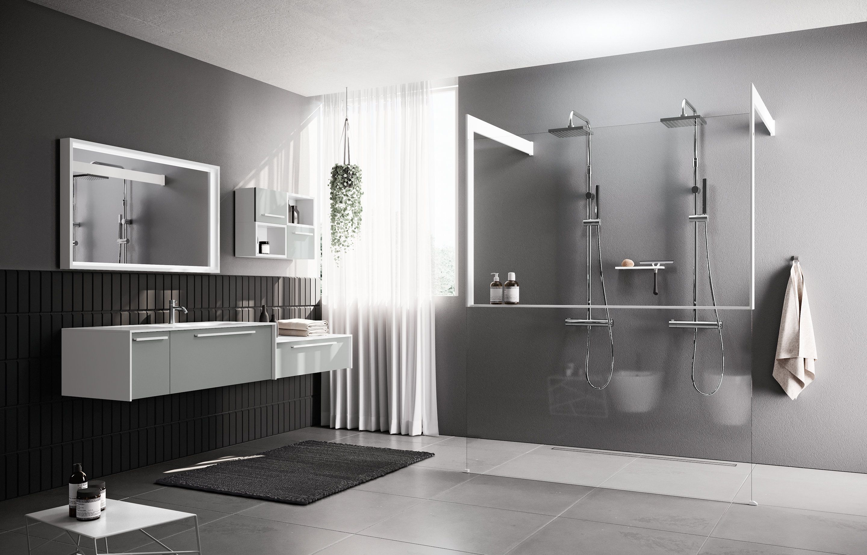 Shower spaces - Kuadra HF Frame