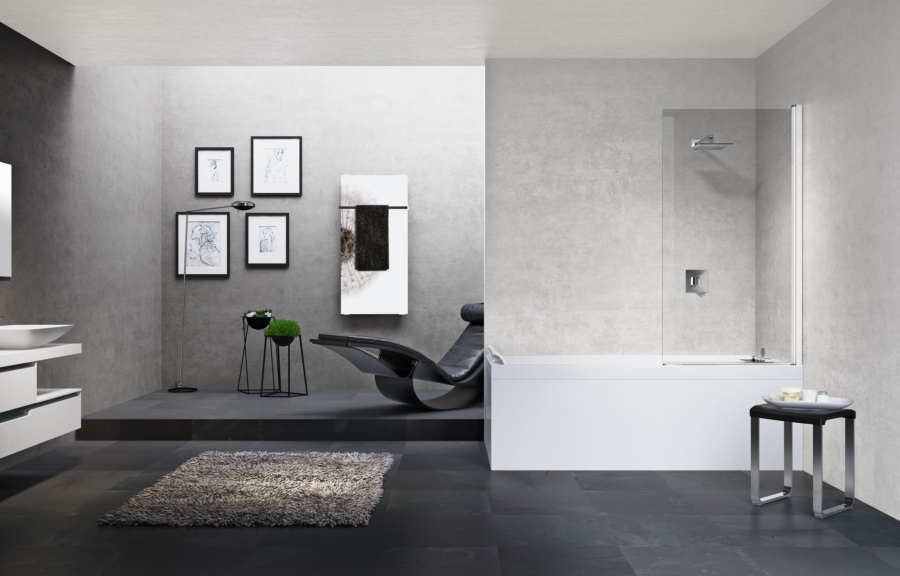Bath screen - Young 1V
